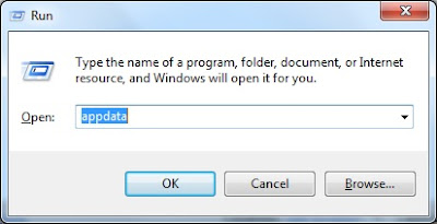 how to open application data folder in windows vista
