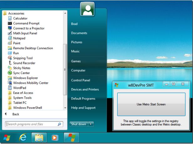 jak skutecznie usunąć interfejs Metro w Windows 8