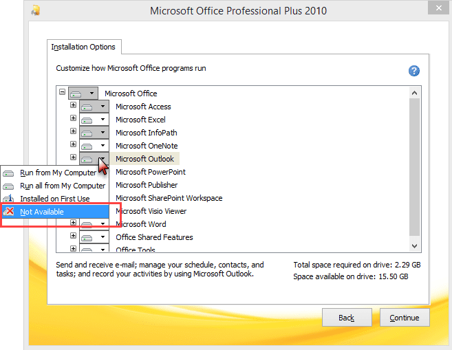 comment désinstaller et réinstaller Microsoft Outlook 2010