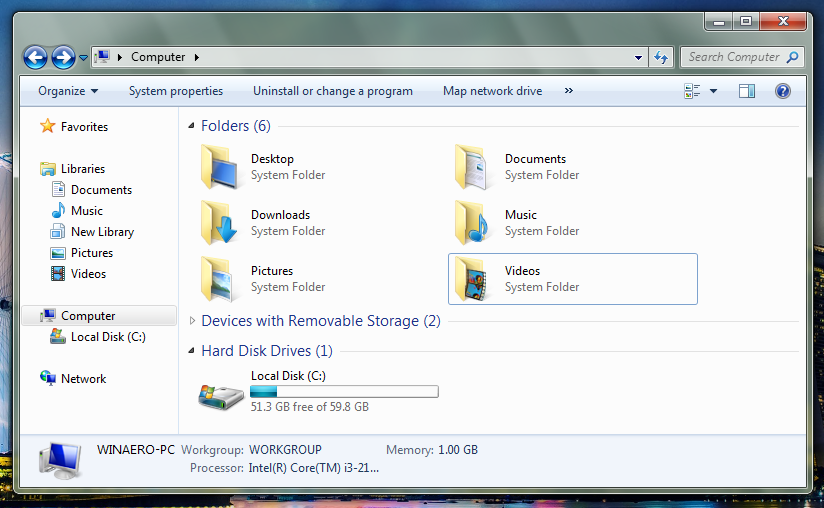 jak korzystać z folderów internetowych w systemie Windows 7