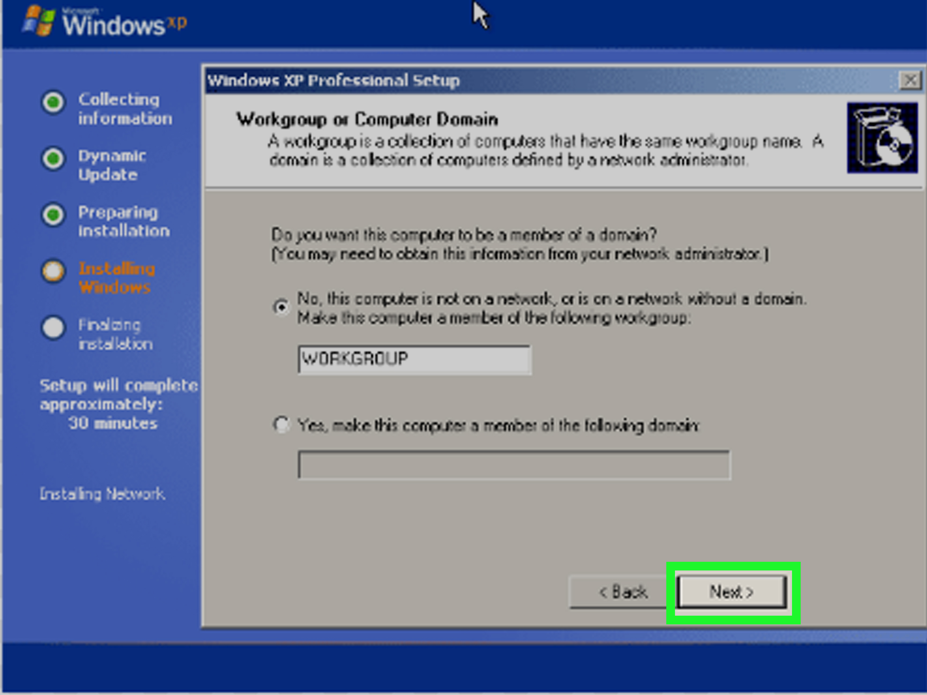 se você reinstalar o Windows XP, você perderá