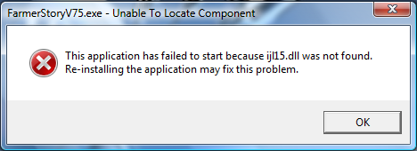 ijl15 dll was not found re installing the application