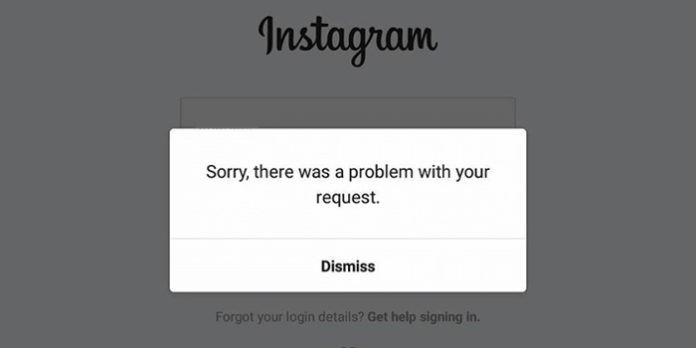 instagram désolé, une erreur s'est produite lors du traitement de cette demande