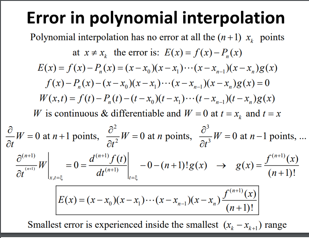 erro de interpolação matlab