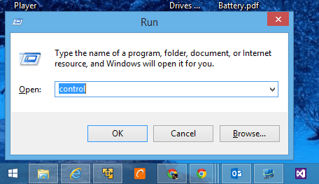 skrót klawiaturowy panel sterowania Windows 7