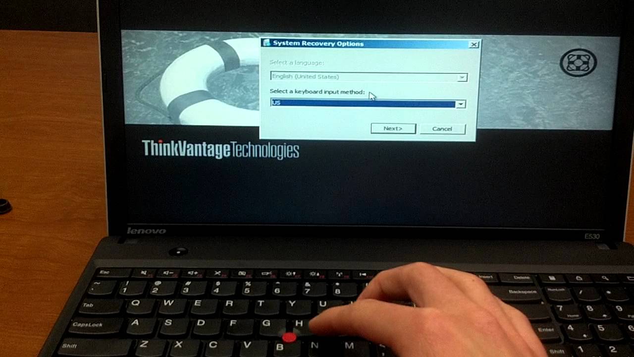 lenovo thinkpad restore windows 7