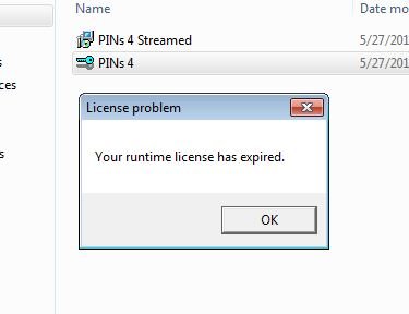 license problem your runtime license has expired