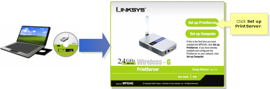 linksys print server configuration mac