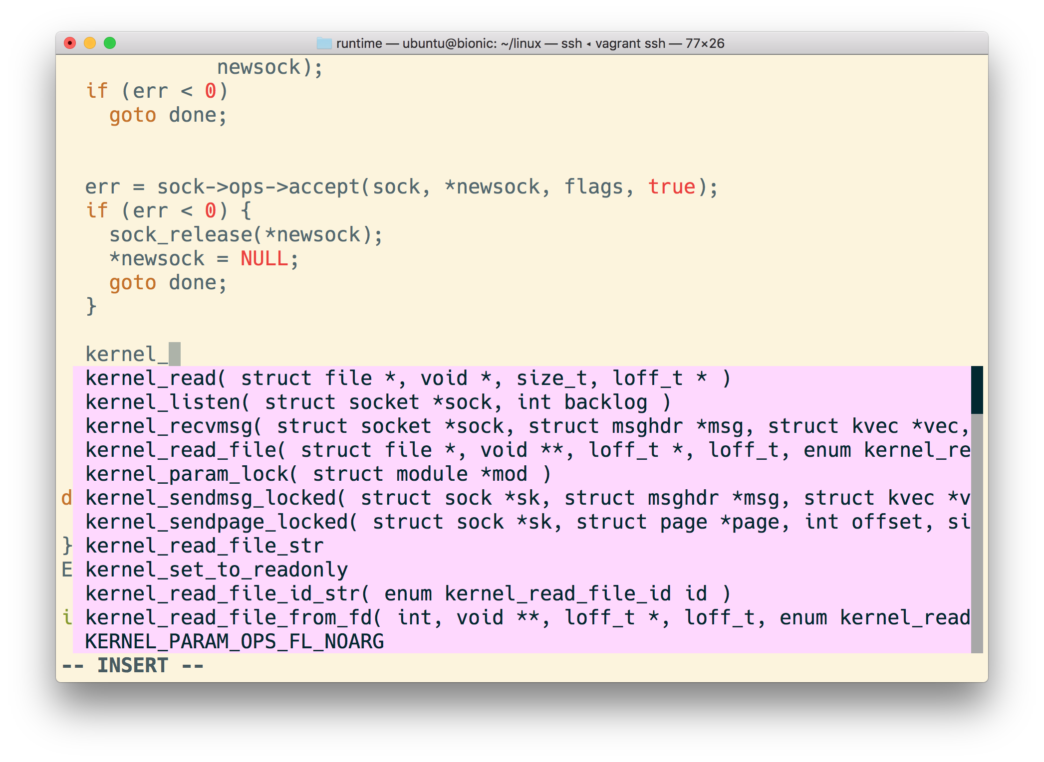 códigos constituyentes principales del kernel de linux