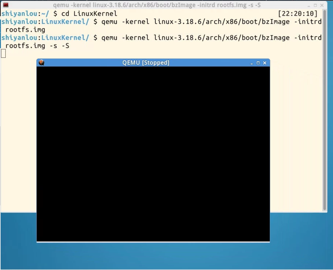 Linux Kernel x86 wandert ausführbare Datei zu rootfs