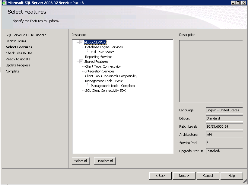 paquete de plataforma Microsoft SQL Server 2008 R2