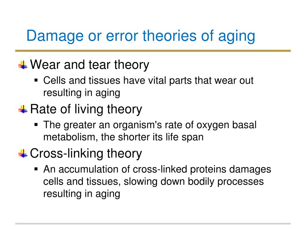teoría del error molecular relacionado con el envejecimiento
