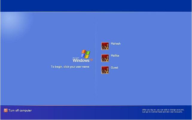 logga in flera användare i Windows xp