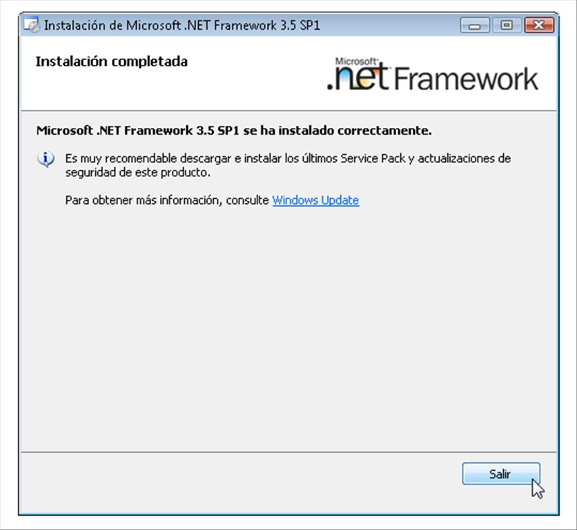 загрузка пакета обновлений net 3.5