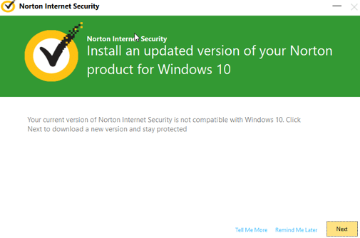 Norton che blocca l'aggiornamento di Windows