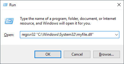 dllregisterserver не был обнаружен в Windows XP