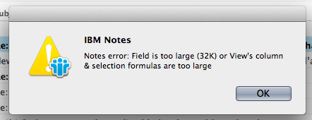 notes error field is too large signature