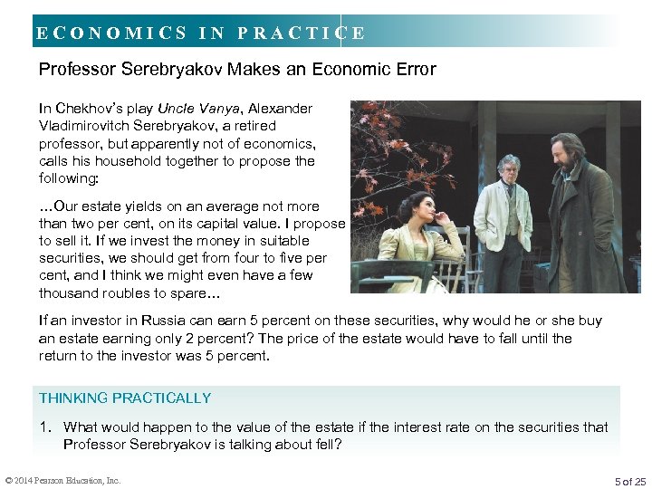 professor serebryakov maakt een economische fout