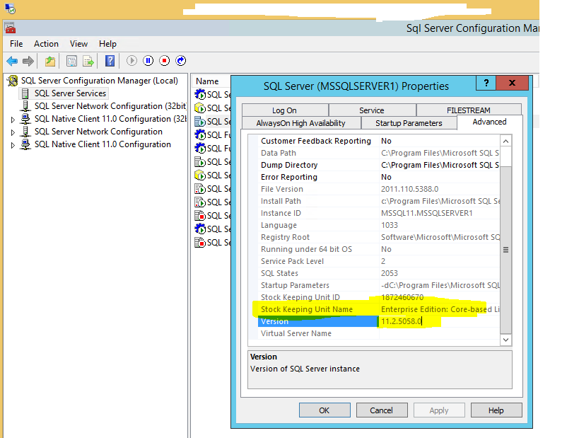 query service pack sql server