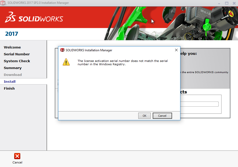 registry error with solidworks 2004
