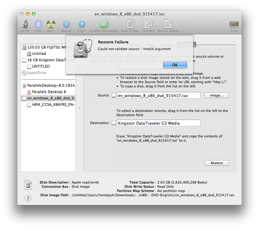 restore windows 7 iso usb mac