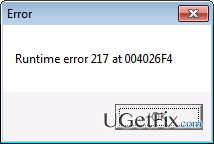 runtime error 217 windows 7 64 bit