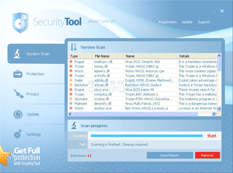 security spyware removal tool