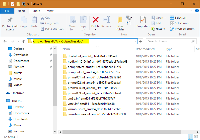 visa mappträd genom att använda Windows Vista Explorer