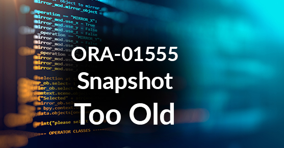 snapshot too old error within just oracle