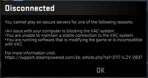 steam vac error