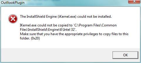 die installshield-Engine ist möglicherweise nicht installiert ikernel.exe
