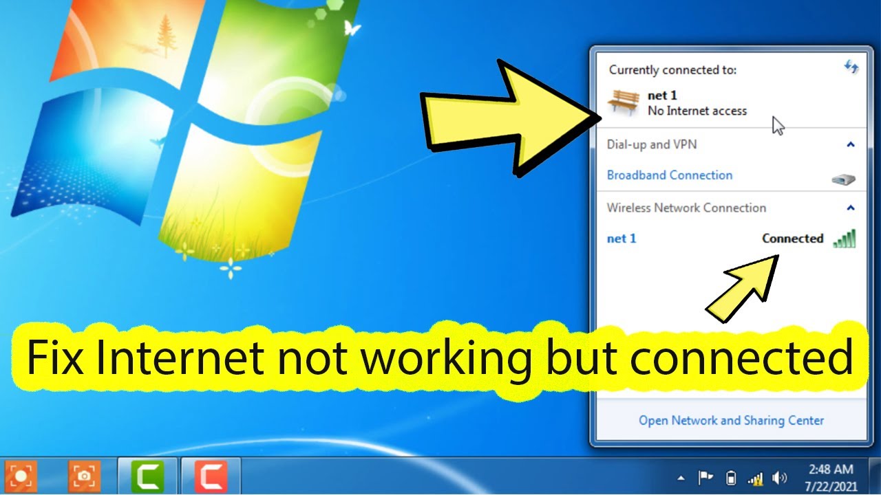 Устранение неполадок с отсутствием веб-сайта в Windows 7