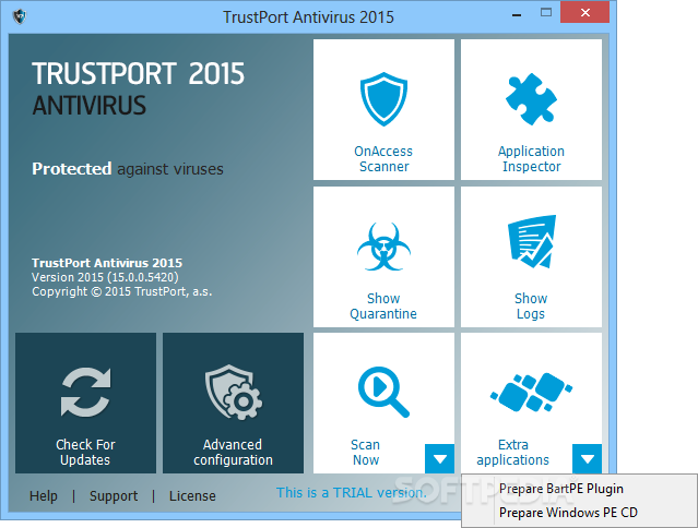 trustport antivirus for nominal business server 2013