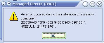 uninstall directx 9.0b
