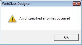 unspecified error vb6