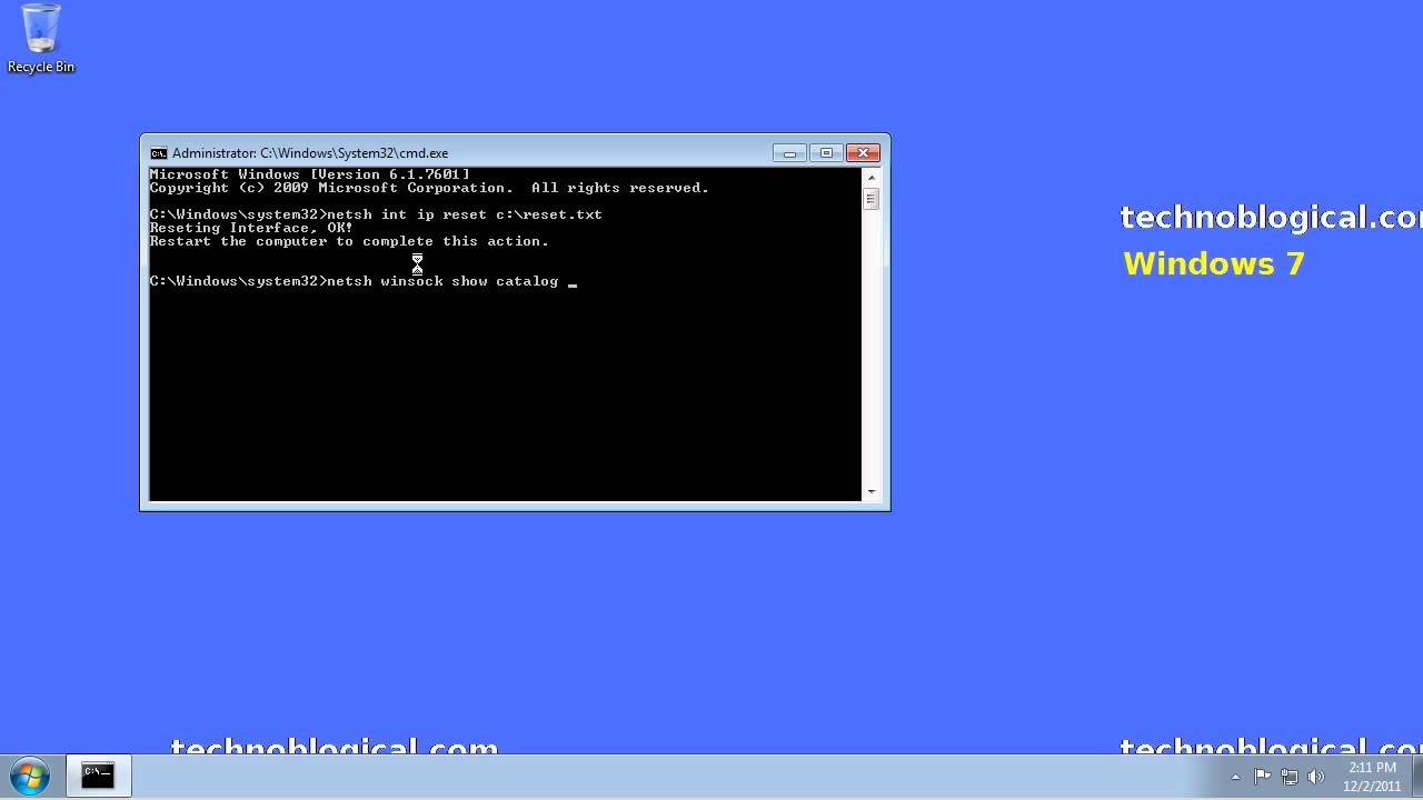 windows 2003 tcp ip-protocol opnieuw installeren