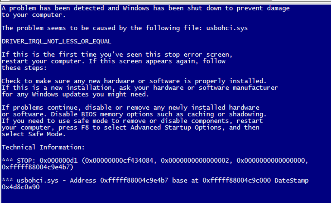 windows 7 blue screen dump analysis