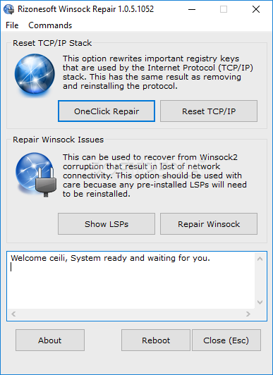 winsock and after that tcp repair
