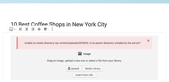 wordpress-distributiefout kan de familiefoto van de gebruiker niet plaatsen op