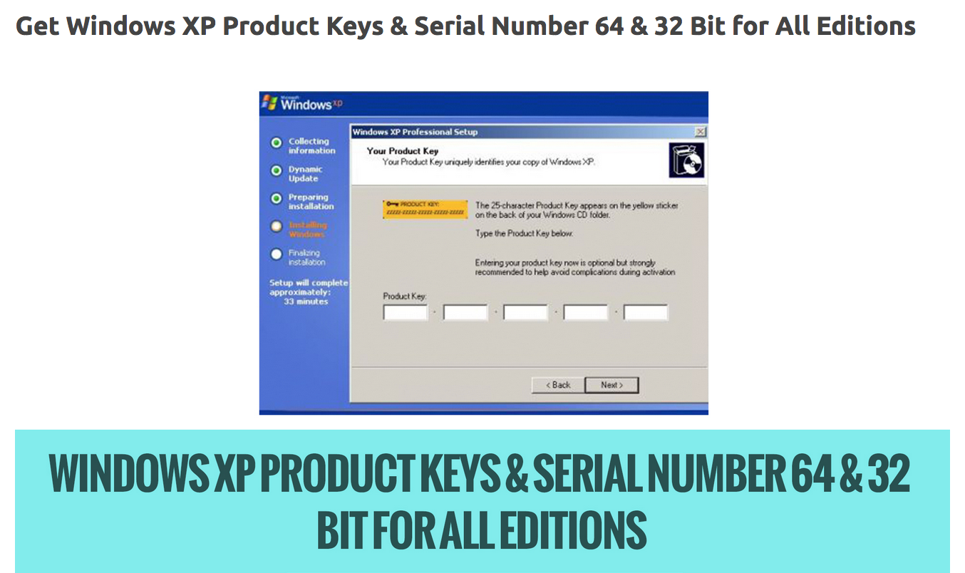 xp malware key