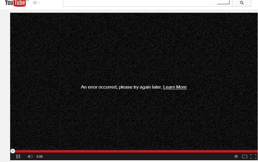 youtube an error occurred 2014